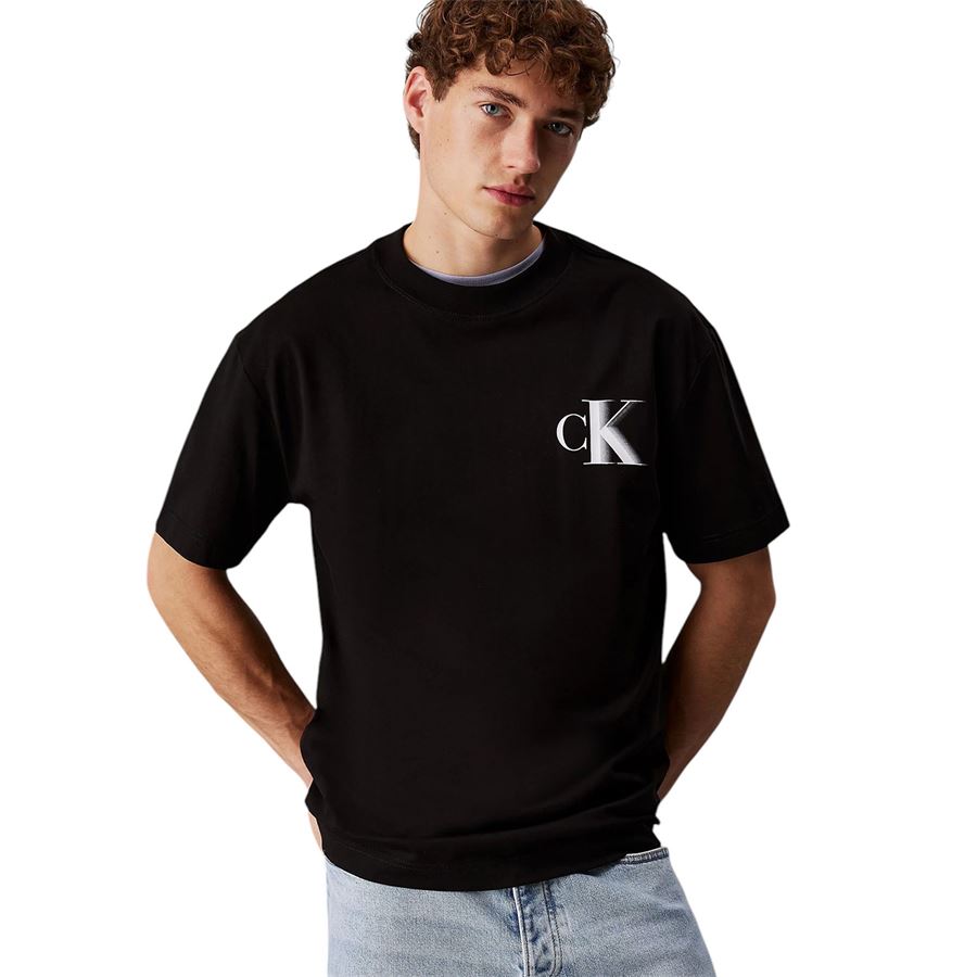 T-shirt con monogramma dal taglio relaxed da uomo Calvin Klein | J30J327475BEH